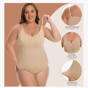Women's Beige Shapewear Bodysuit